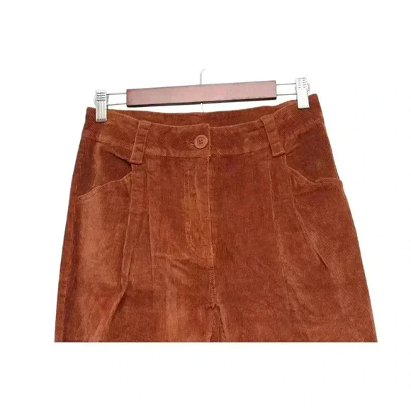 NWT Alison Sheri Corduroy Pants Size XS Pleated Straight Leg Academia Preppy - Picture 2 of 13